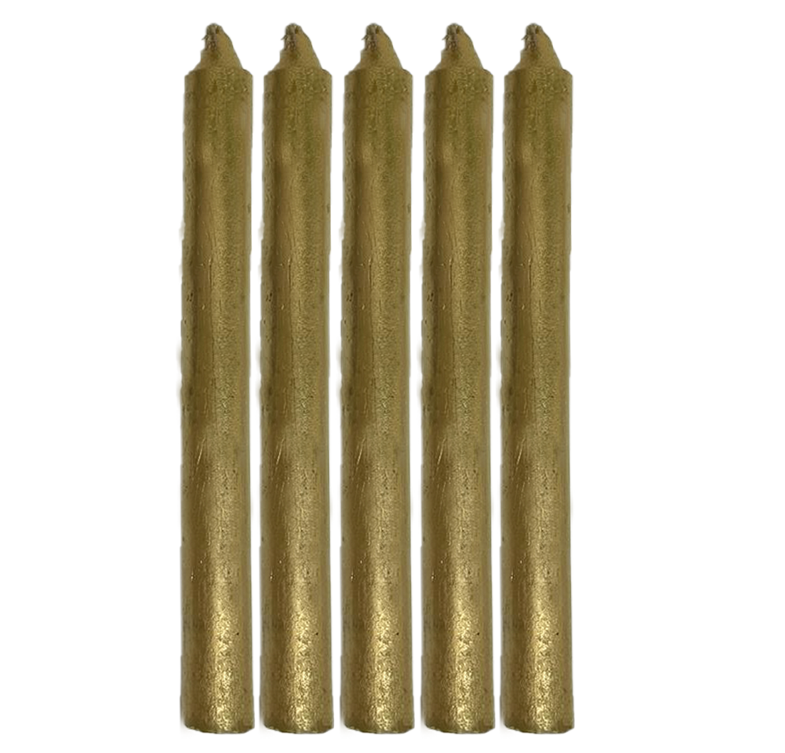 Paquete Vela Lápiz Dorada - 20 piezas