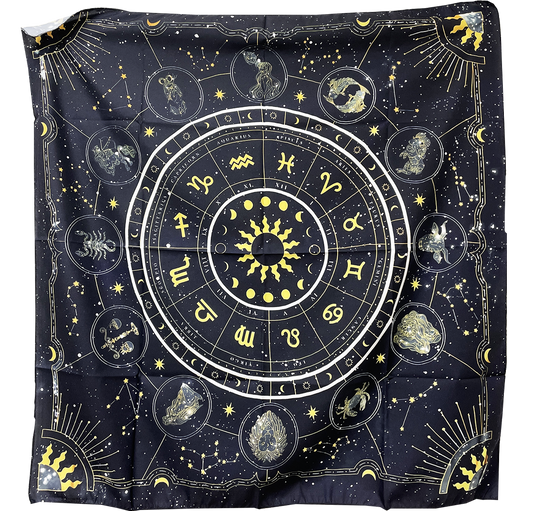 Mantel para Tarot - Zodiaco Negro