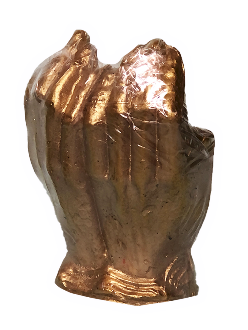 Vela Manos Santa Muerte - Dorado