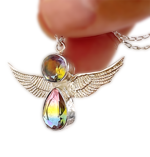 Collar Angel con Zirconia Amarillo