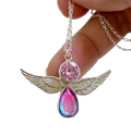 Collar Angel con Zirconia Rosa