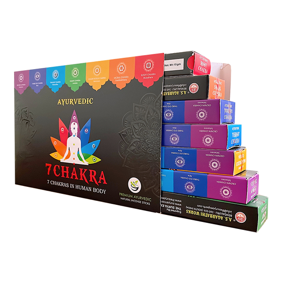 Caja inciensos 7 Chakras Ayurvedic