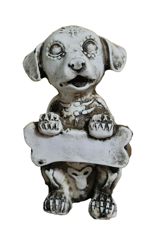 Figura resina Perrito letrero