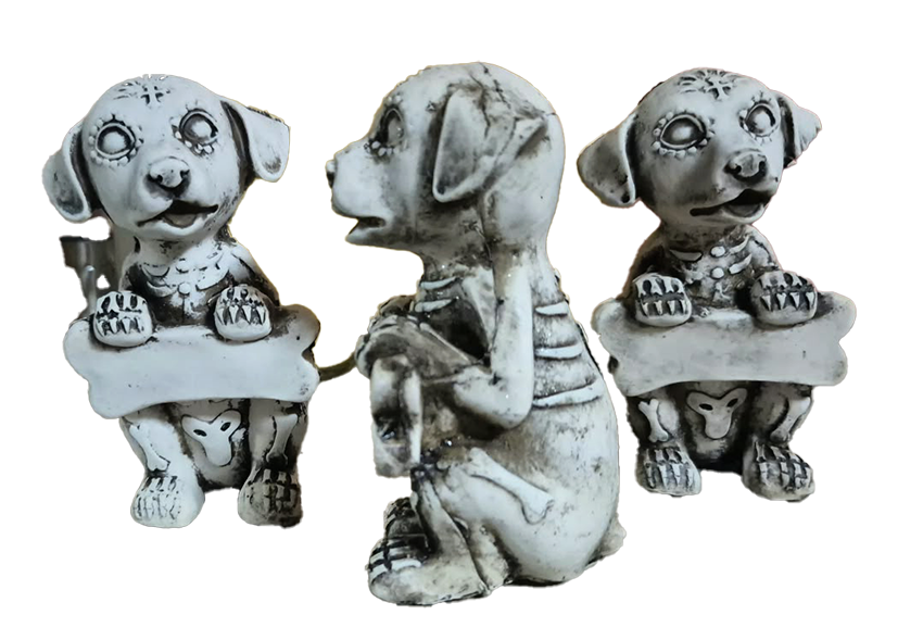 Figura resina Perrito letrero