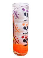 Veladora Gel - Calaveritas Blanco Naranja