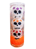 Veladora Gel - Calaveritas Blanco Naranja