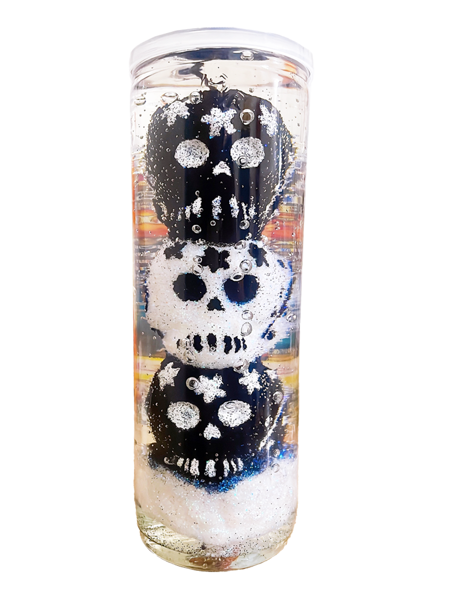 Veladora Gel - Calaveritas bicolor