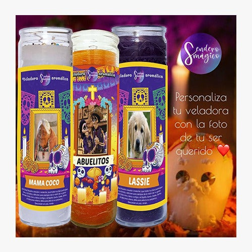 Veladora - Dia de Muertos - Personalizada