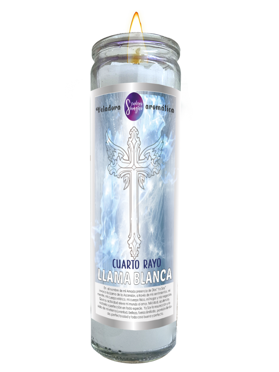 Veladora - Cuarto Rayo - Llama Blanca