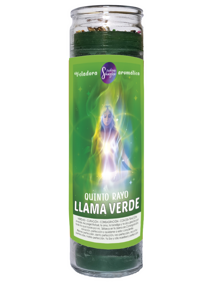 Veladora - Quinto Rayo - Llama Verde