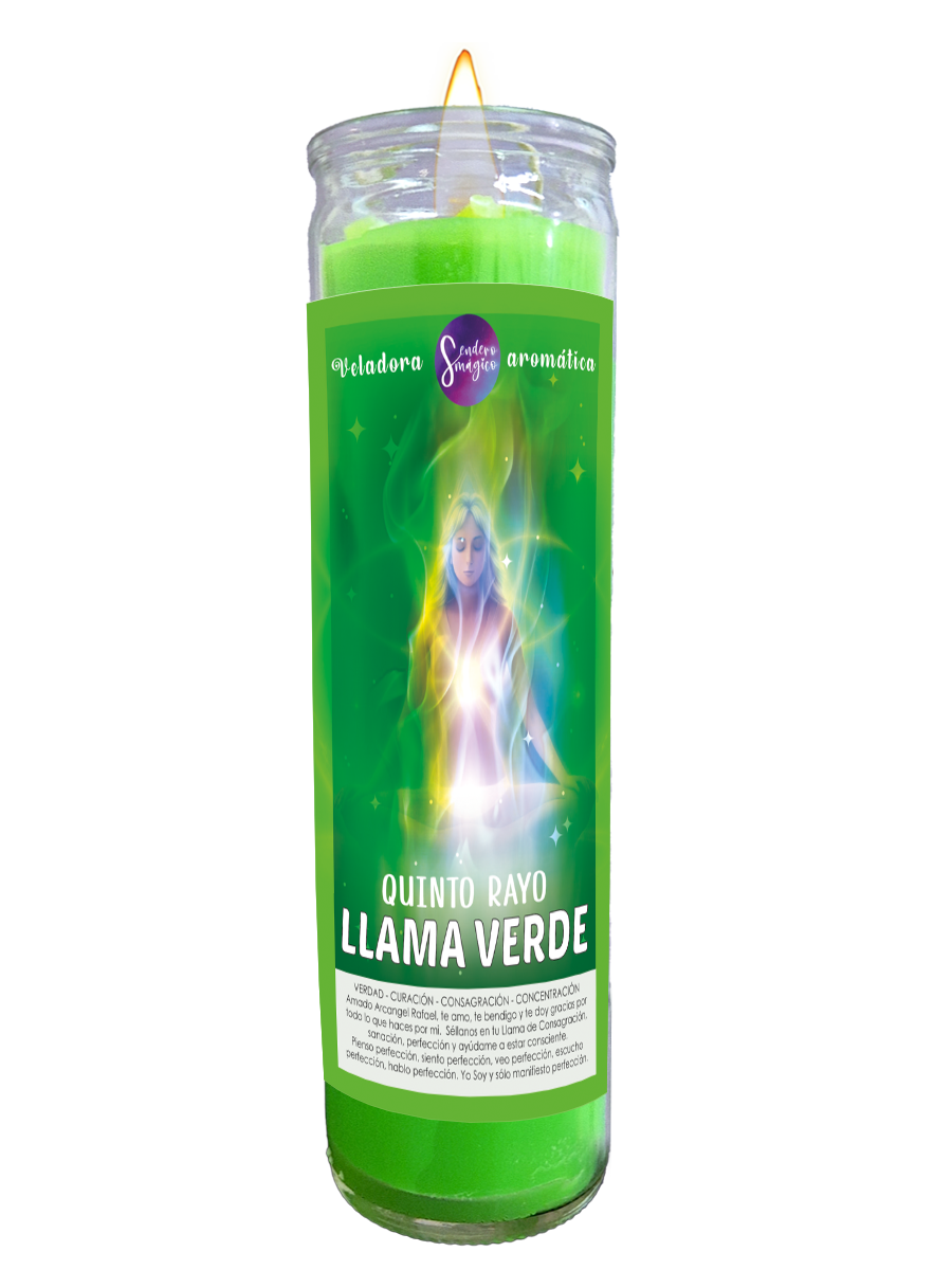Veladora - Quinto Rayo - Llama Verde