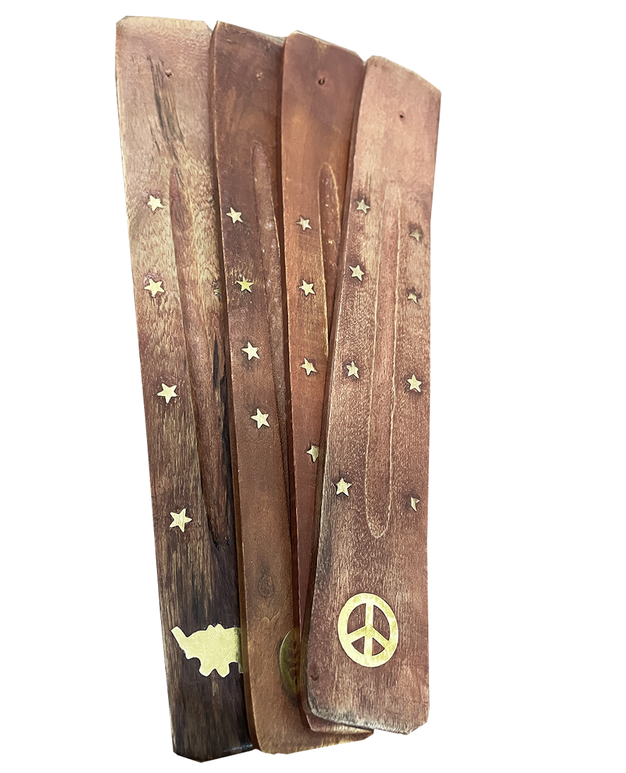 Porta incienso plano de madera