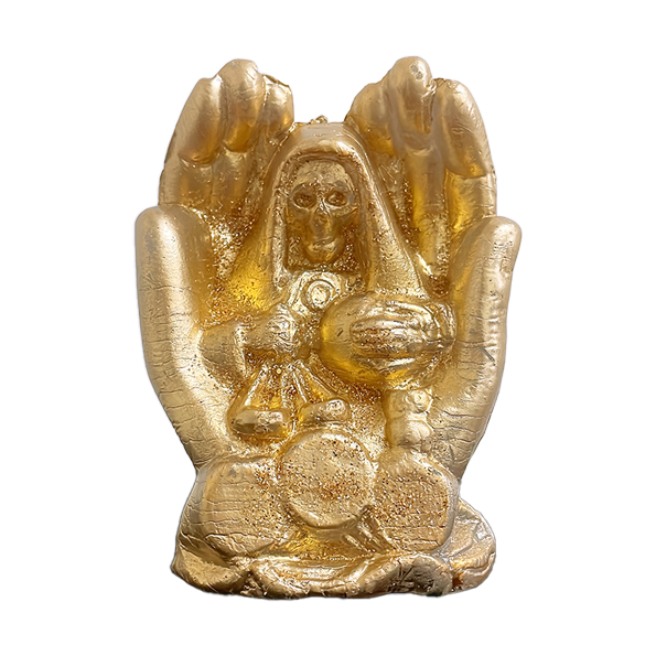 Vela Manos Santa Muerte - Dorado