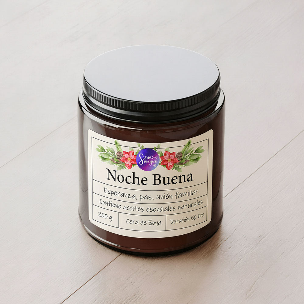 Vela Cera de Soya - Aroma Noche Buena