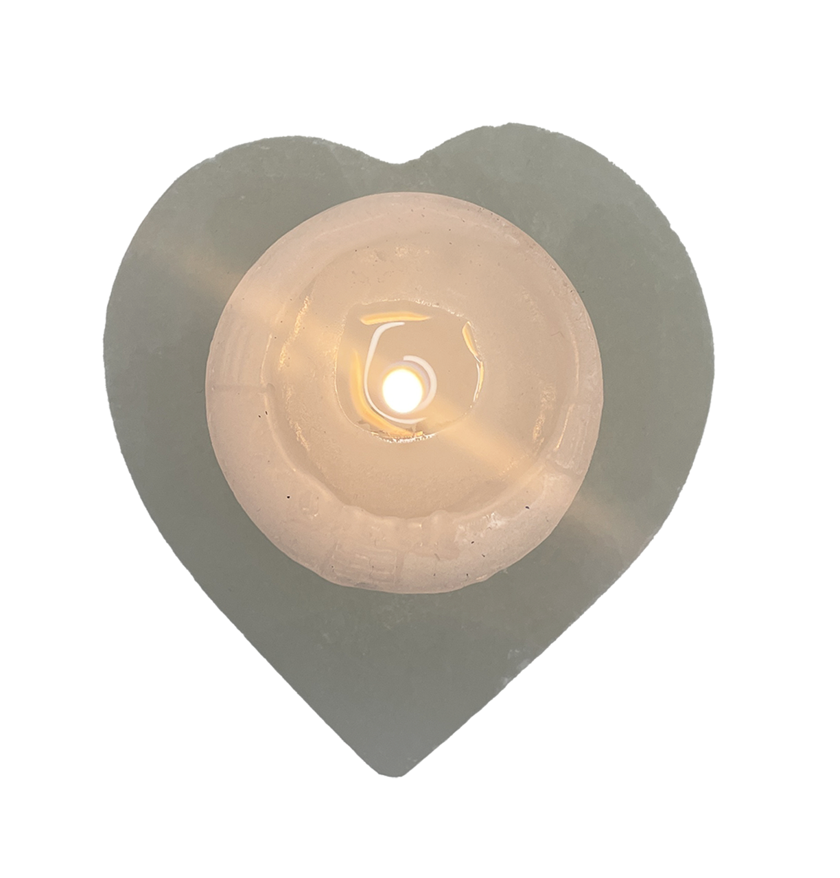 Porta Vela Selenita Corazón