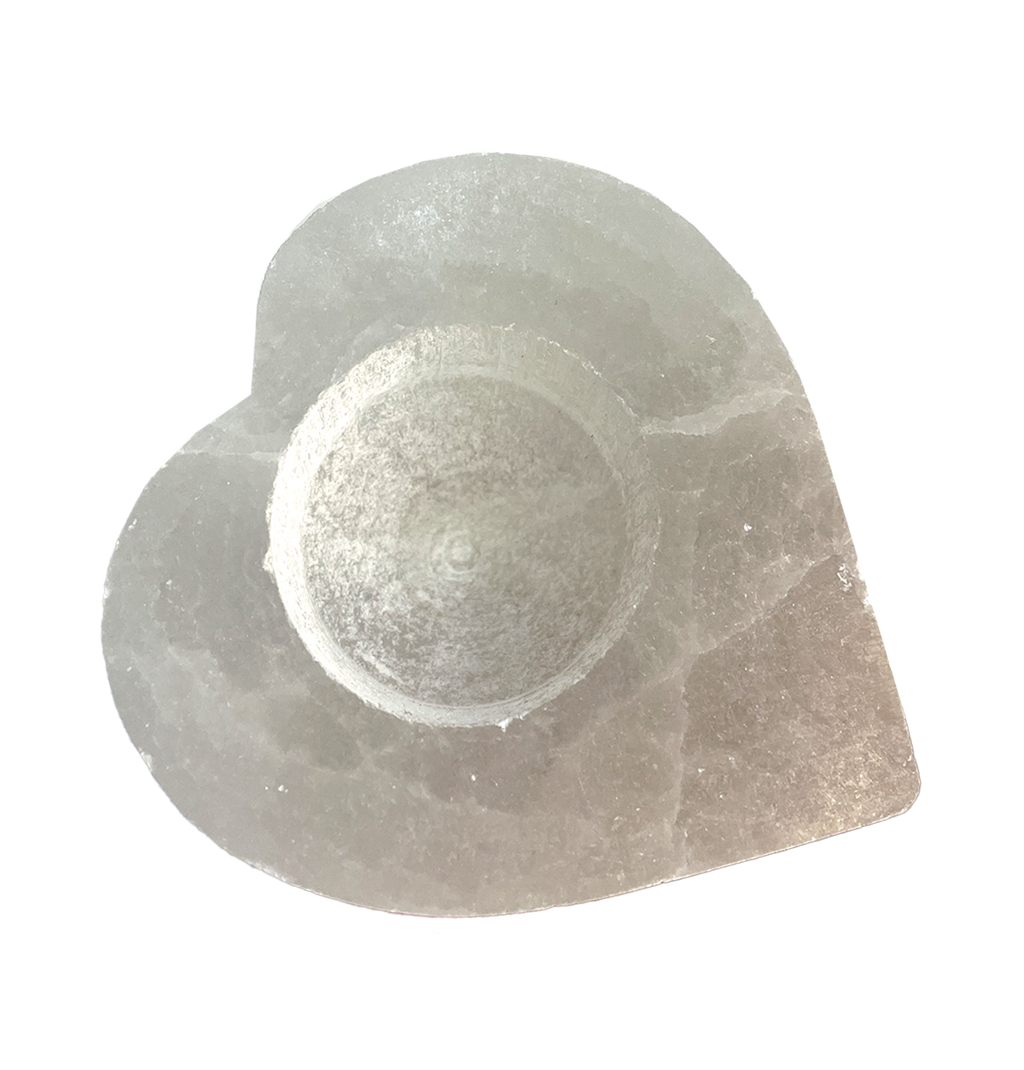 Porta Vela Selenita Corazón