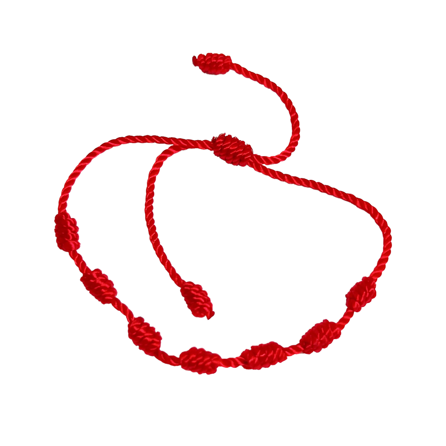 Pulsera Roja 7 nudos