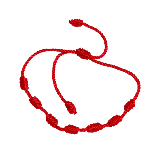 Pulsera Roja 7 nudos