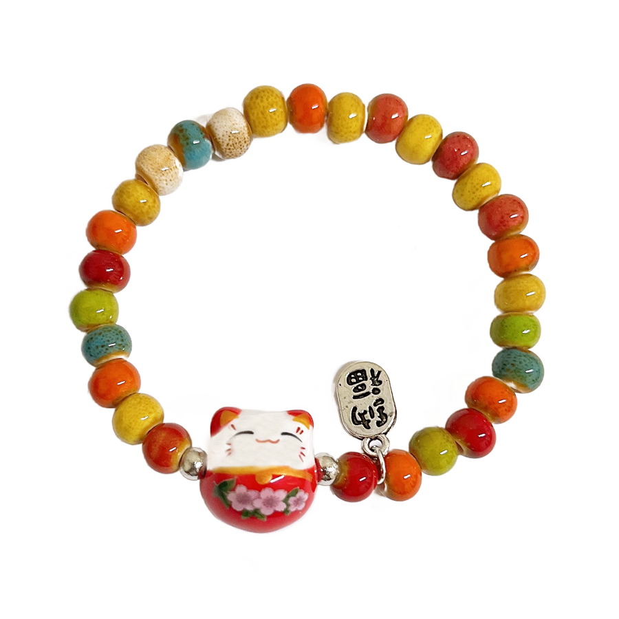 Pulsera de Gato cuentas de colores