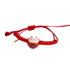 Pulsera de tela Gato de la suerte