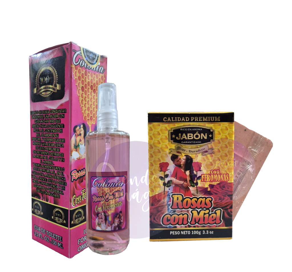 Pack Rosas con Miel - Jabón + Colonia