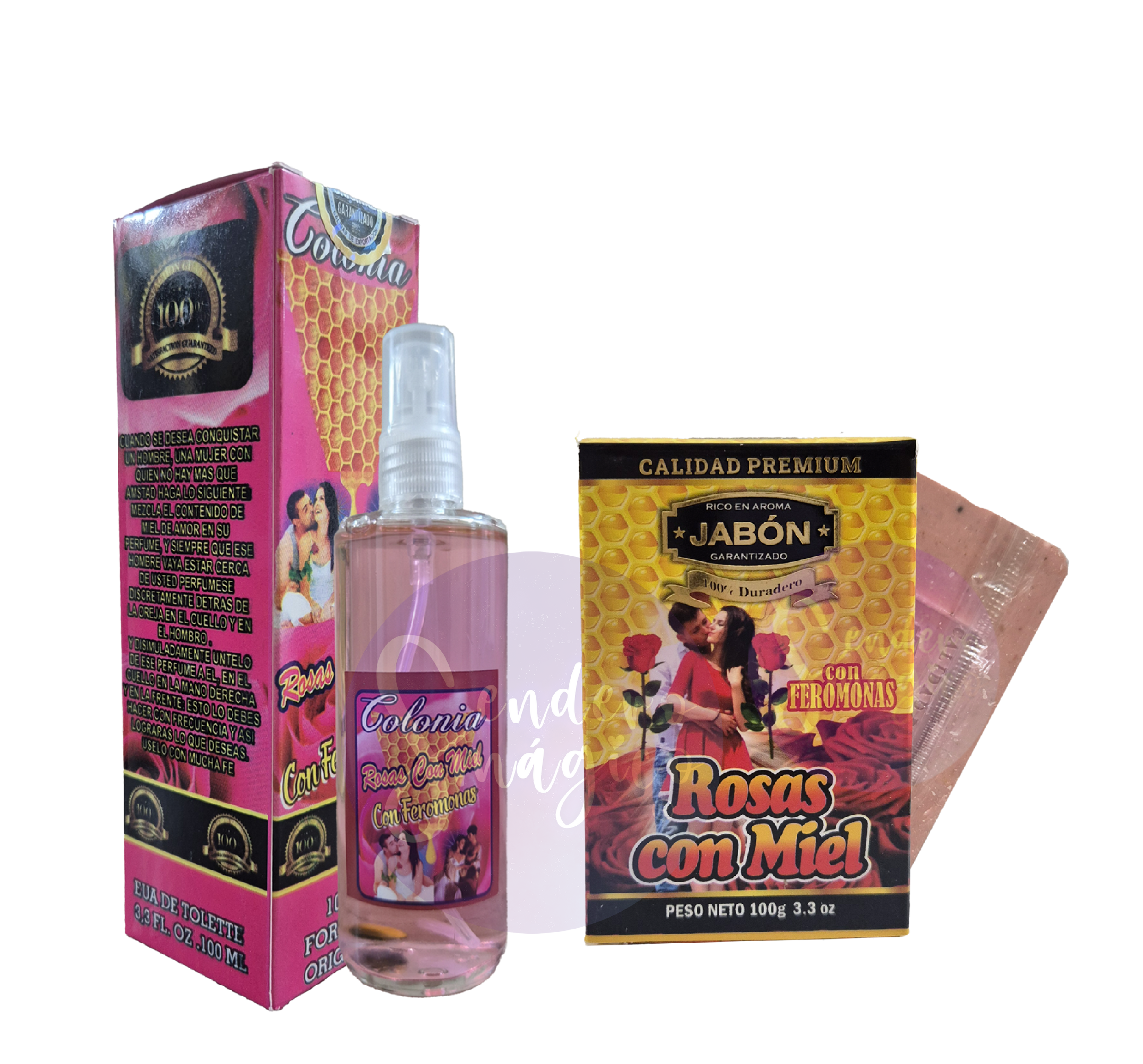 Pack Rosas con Miel - Jabón + Colonia