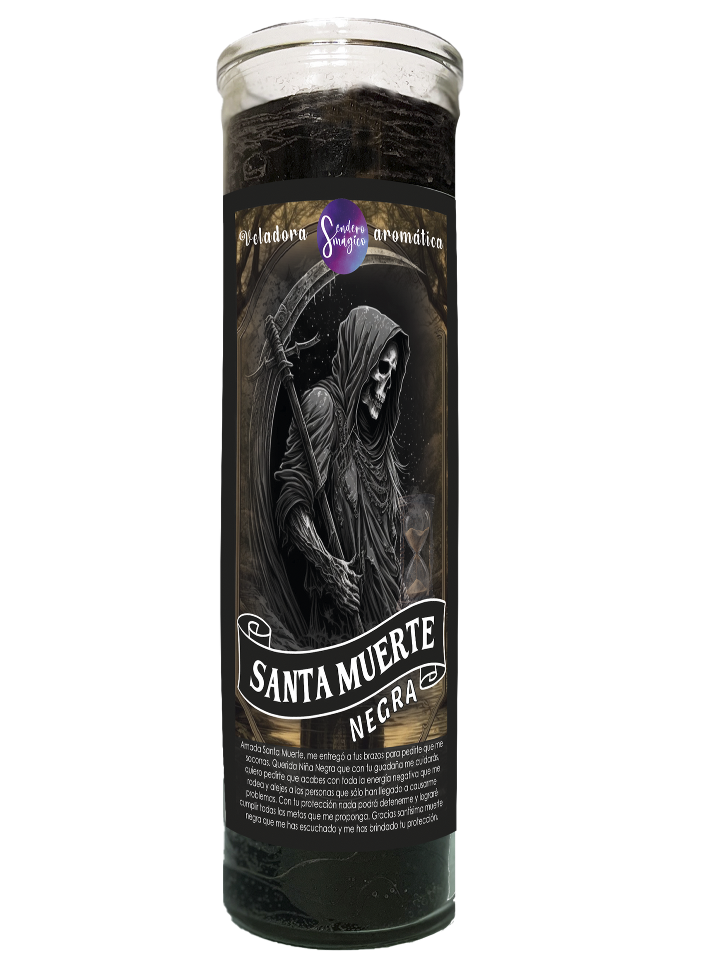 Veladora - Santa Muerte Negra