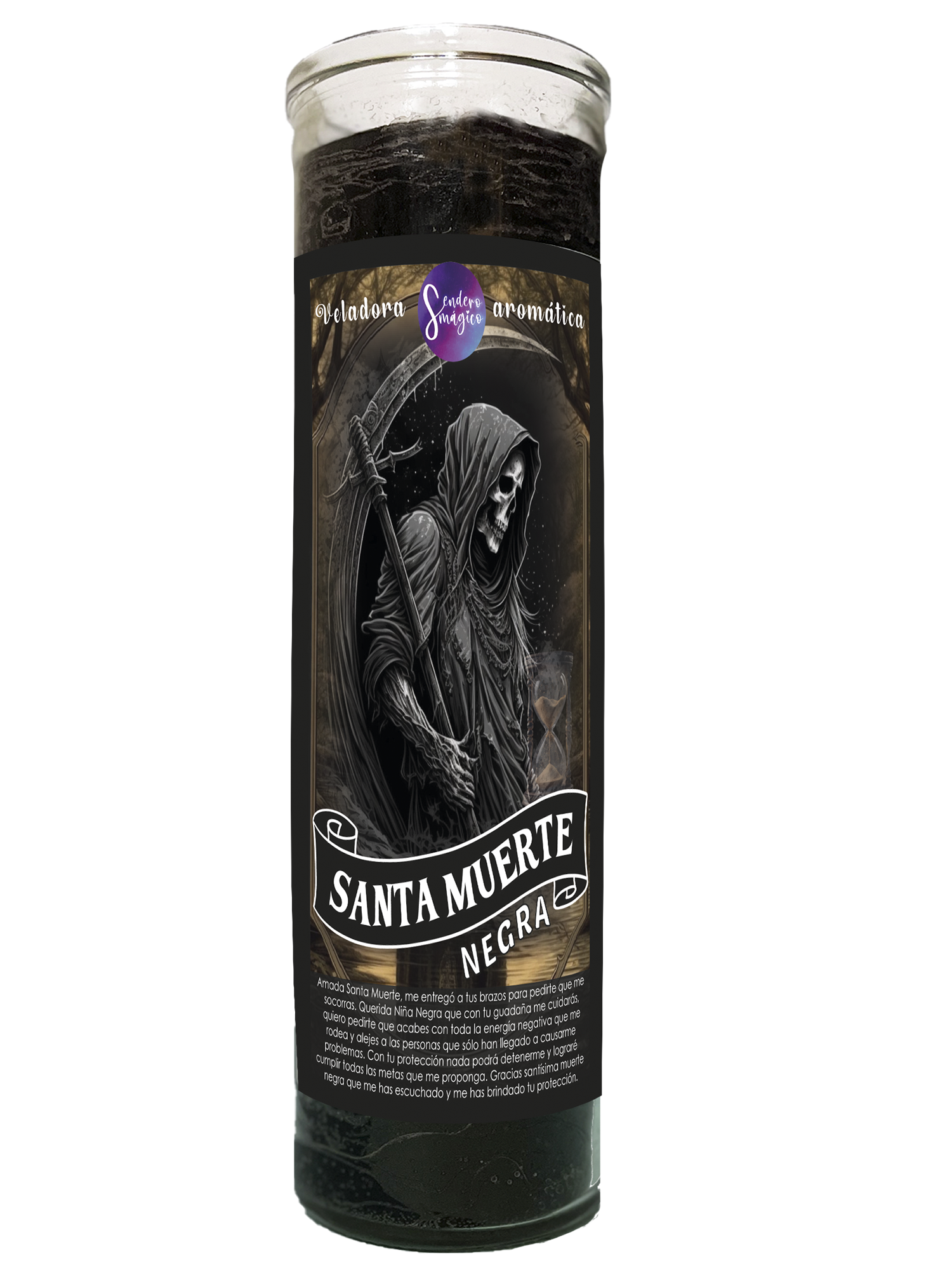 Veladora - Santa Muerte Negra