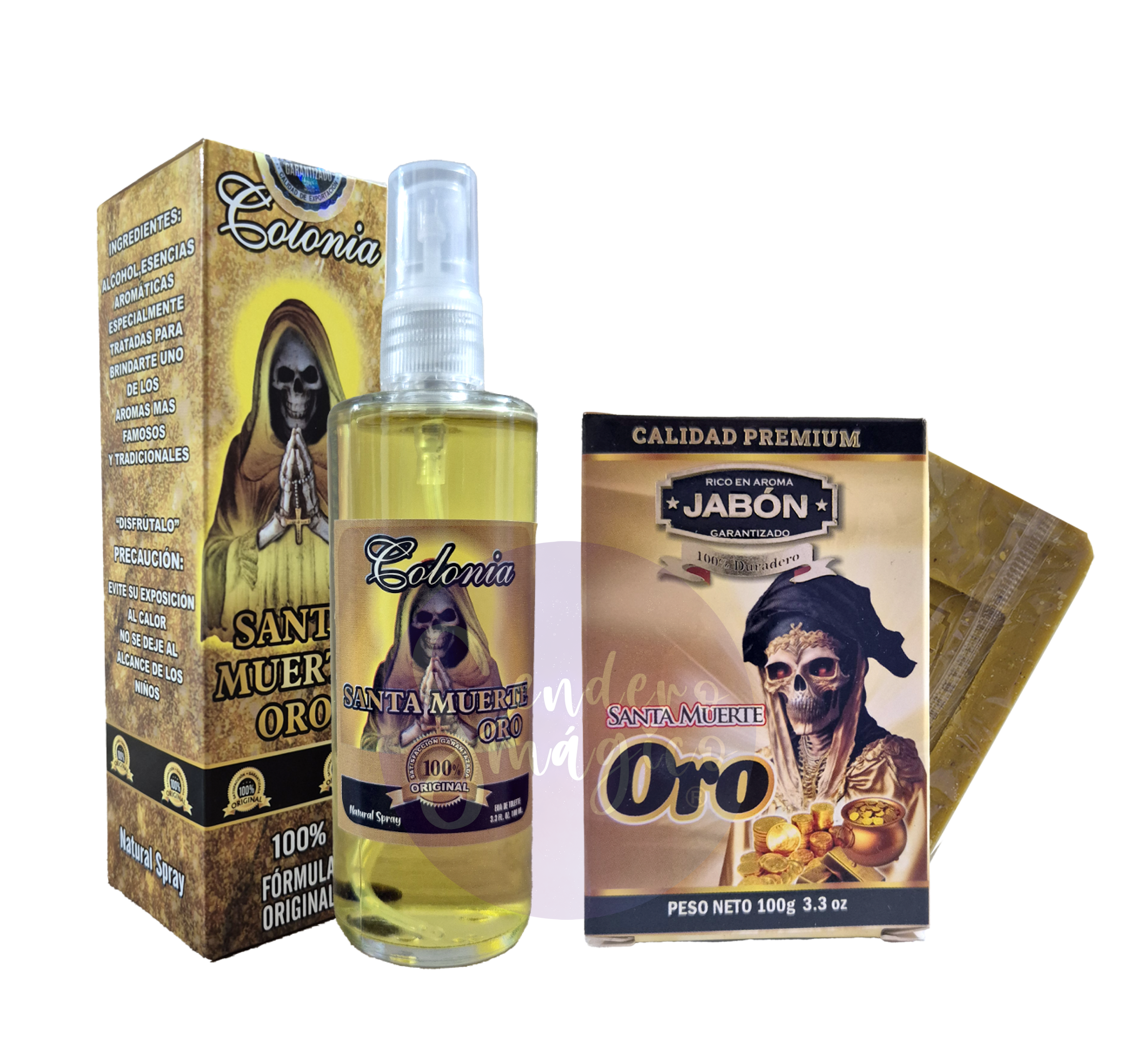Pack Santa Muerte Oro - Jabón + Colonia