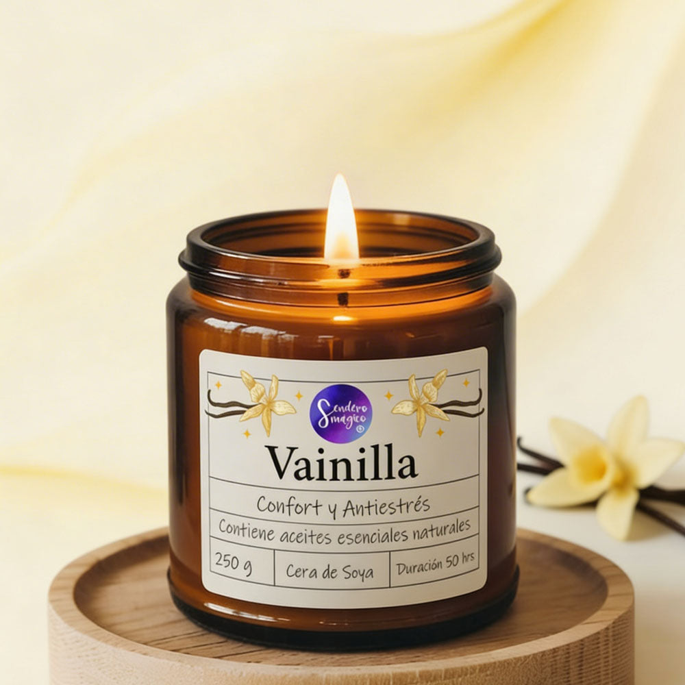 Vela Cera de Soya - Aroma Vainilla