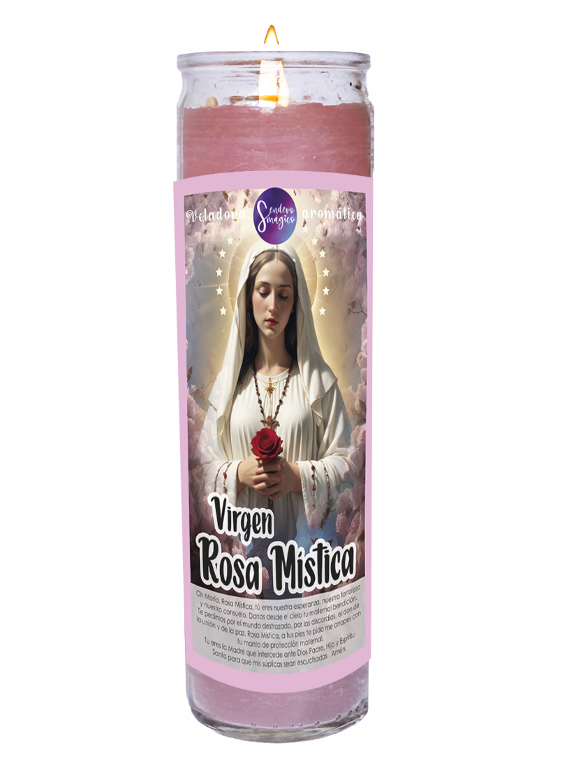 Veladora - Virgen Rosa Mística