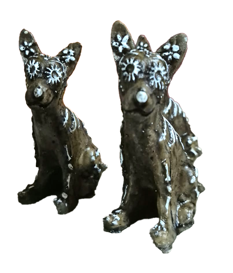 Figura resina Perrito cafe