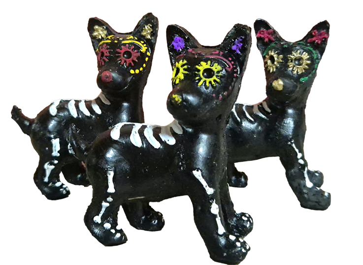 Figura resina Perrito negro
