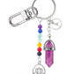 Llavero Chakras con cuarzo