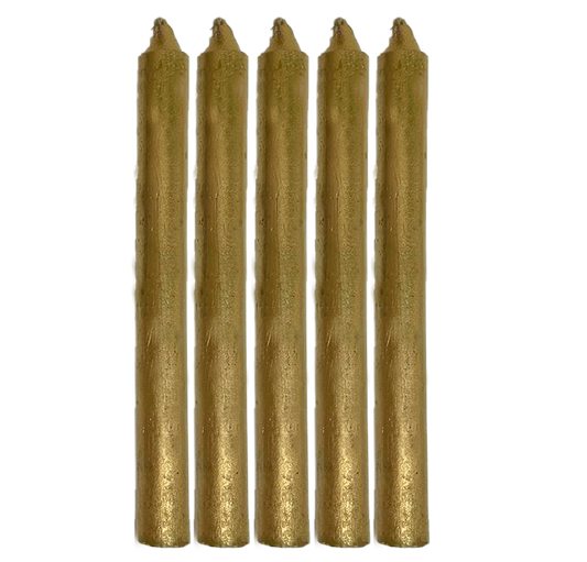 Paquete Vela Lápiz Dorada - 20 piezas