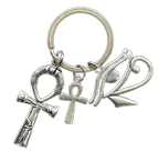 Llavero símbolo Ankh y ojo de Horus