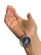 Collar luna con 7 chakras