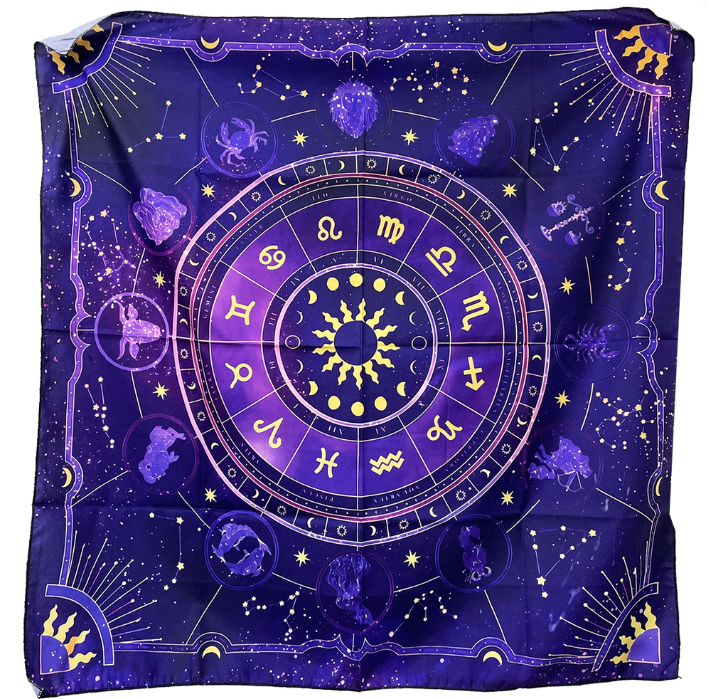Mantel para Tarot - Zodiaco Morado