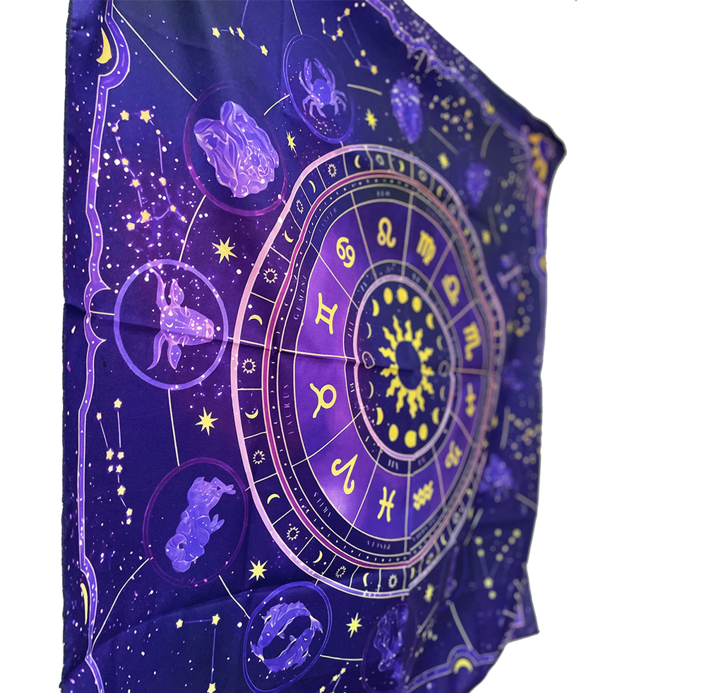 Mantel para Tarot - Zodiaco Morado