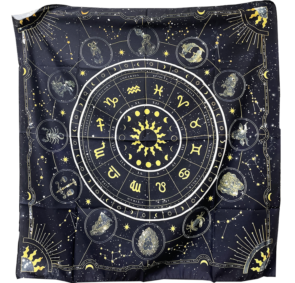 Mantel para Tarot - Zodiaco Negro