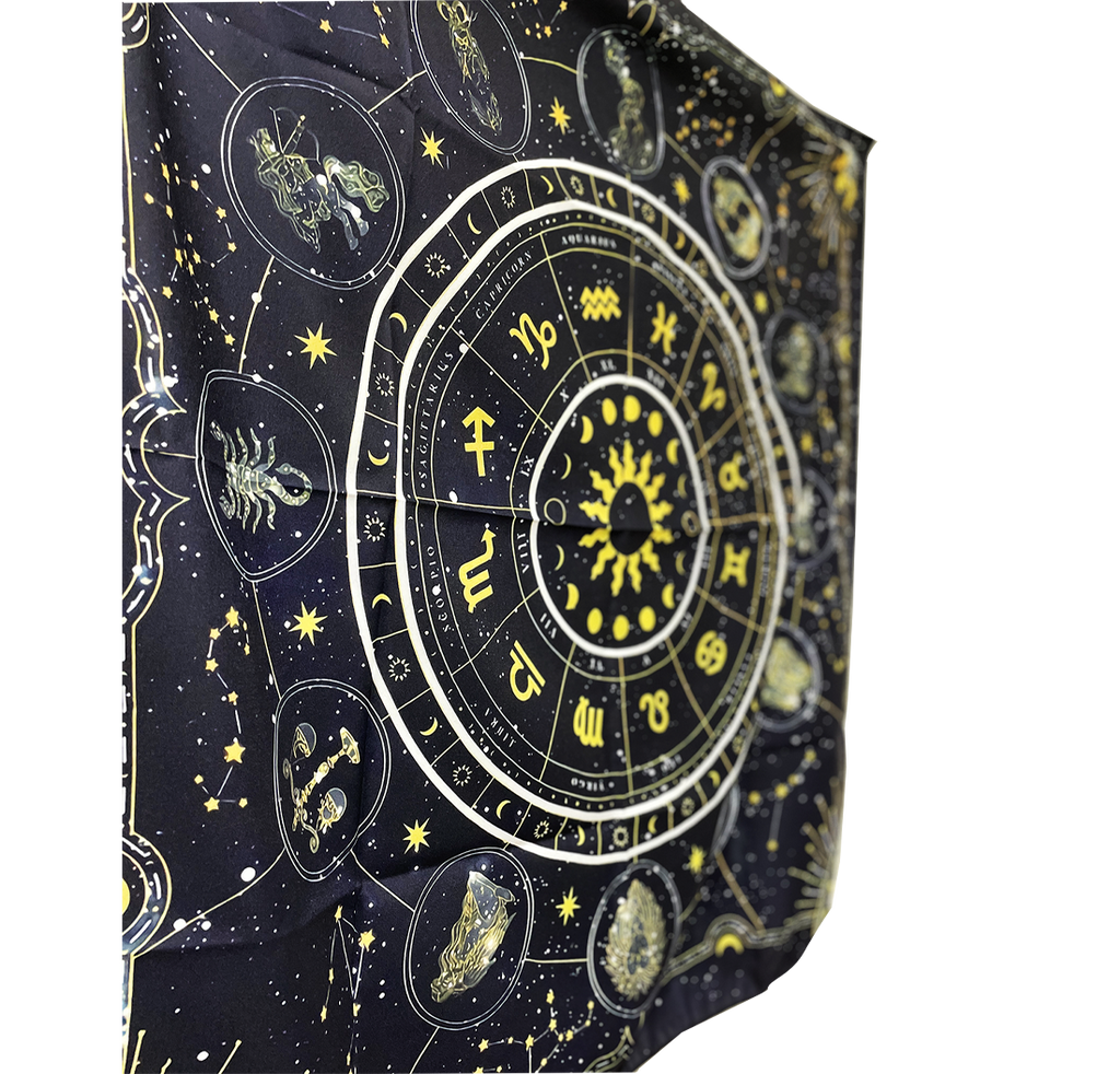 Mantel para Tarot - Zodiaco Negro