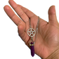 Collar pentagrama con cuarzo morado