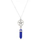 Collar pentagrama con cuarzo azul