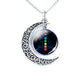 Collar luna con 7 chakras