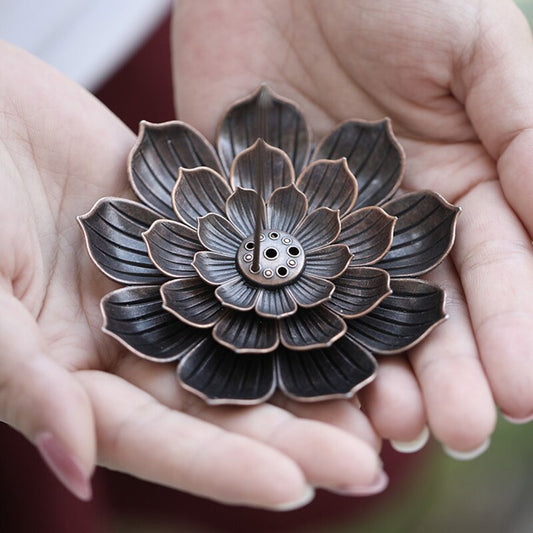 Porta incienso de flor de loto